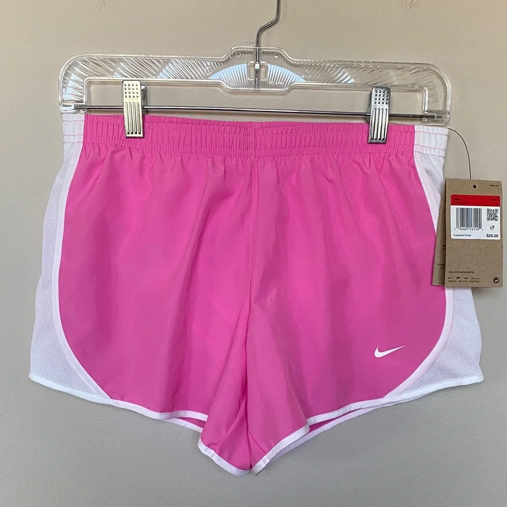 Nike Pink and White Running Shorts